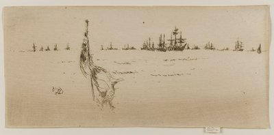 Het strijken van de vlag door James Abbott McNeill Whistler