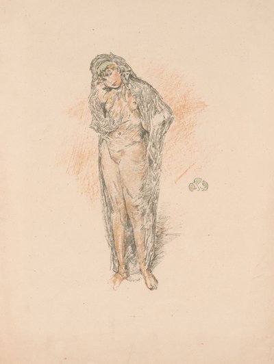 Geklede figuur, staand door James Abbott McNeill Whistler