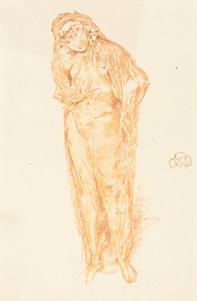 Gedrapeerde staande figuur door James McNeill Whistler