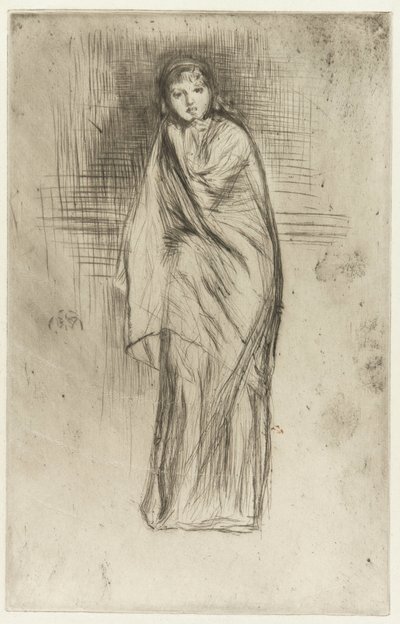 Geklede Model door James Abbott McNeill Whistler
