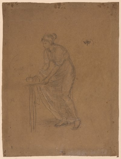 Gedrapeerd model door James McNeill Whistler