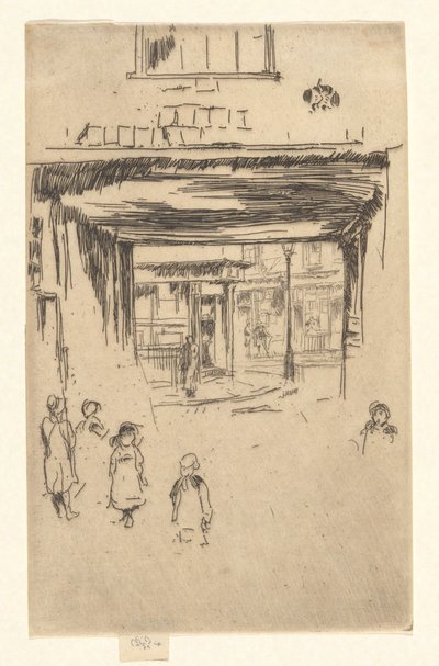Drury Lane, uit de Tweede Venetië Set (Een Set van Zesentwintig Etsen) door James Abbott McNeill Whistler