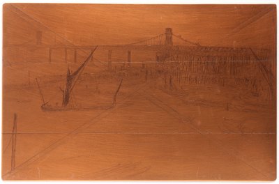 Etsplaat: Oude Hungerfordbrug door James Abbott McNeill Whistler