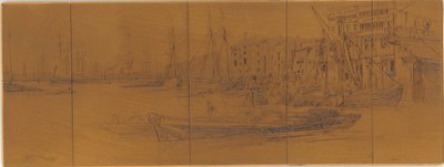 Etsplaat: Thames Magazijnen door James Abbott McNeill Whistler