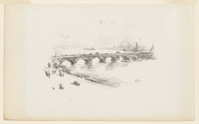 Avond, Little Waterloo Bridge door James Abbott McNeill Whistler