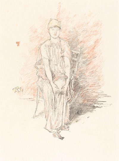 Figurenstudie in kleuren door James Abbott McNeill Whistler