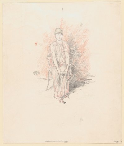 Figurenstudie in kleuren door James Abbott McNeill Whistler