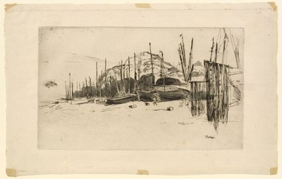 Vissersboten, Hastings door James Abbott McNeill Whistler