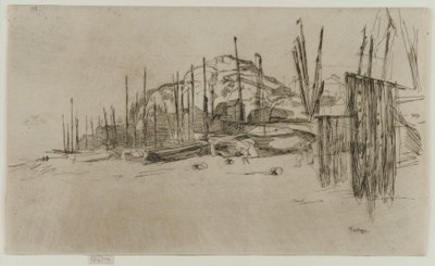 Vissersboten, Hastings door James Abbott McNeill Whistler