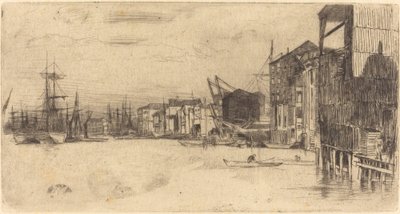 Vrijhandelswerf door James Abbott McNeill Whistler