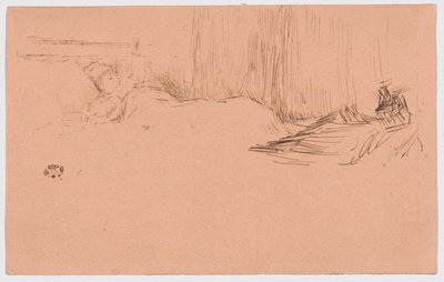 Meisje leest in bed door James McNeill Whistler
