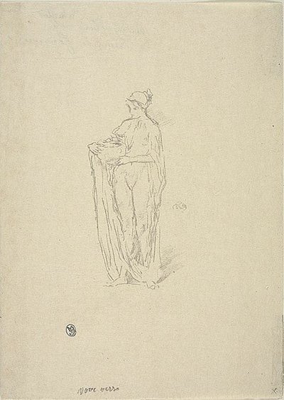 Meisje met kom door James Abbott McNeill Whistler