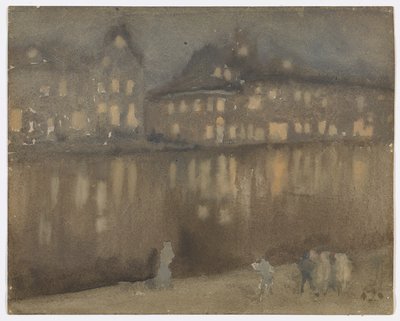 Grote Kanaal, Amsterdam; Nocturne door James Abbott McNeill Whistler