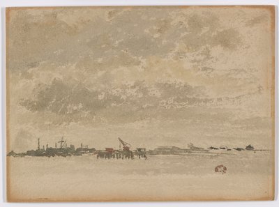 Grijs en zilver – Purfleet door James Abbott McNeill Whistler
