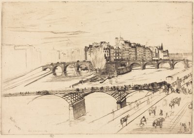 Île de la Cité, Parijs door James McNeill Whistler
