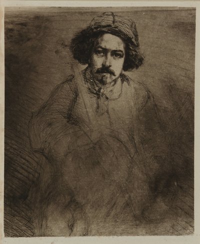 J. Becquet, Beeldhouwer door James Abbott McNeill Whistler
