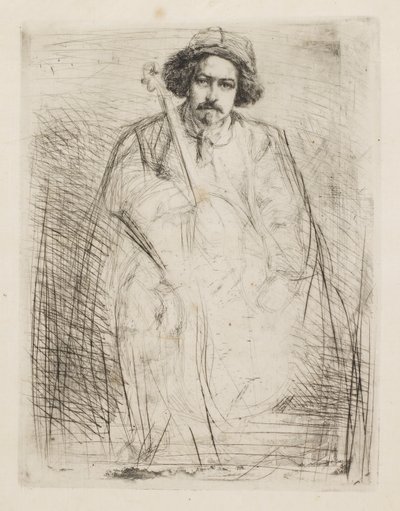 J. Becquet, Beeldhouwer door James Abbott McNeill Whistler