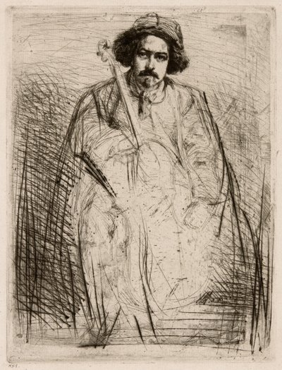 J. Becquet, Beeldhouwer door James Abbott McNeill Whistler