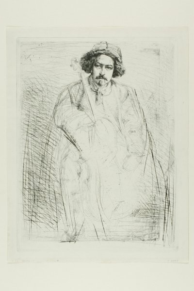 J. Becquet, Beeldhouwer door James Abbott McNeill Whistler