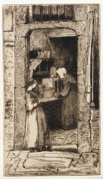 De Mosterdverkoopster door James Abbott McNeill Whistler
