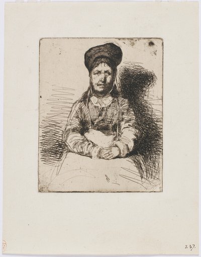 La Retameuse. Een van de Twaalf Etsen uit de Natuur (De Franse Set) door James Abbott McNeill Whistler