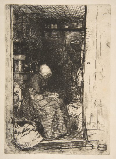 De oude lompenvrouw door James McNeill Whistler
