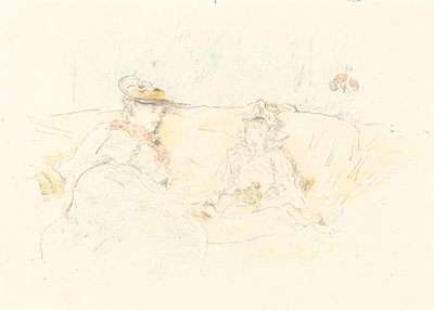 Dame en kind door James Abbott McNeill Whistler