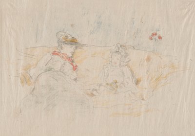 Dame en kind door James Abbott McNeill Whistler