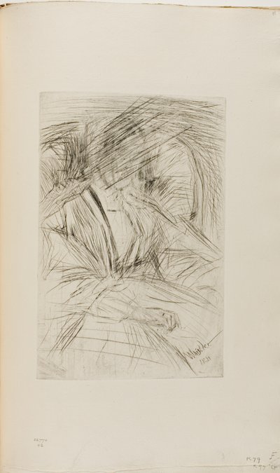 Dame in een fauteuil door James Abbott McNeill Whistler