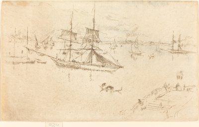 Lagune: middag door James Abbott McNeill Whistler