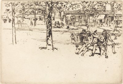 Le Boulevard Poissonnière door James Abbott McNeill Whistler