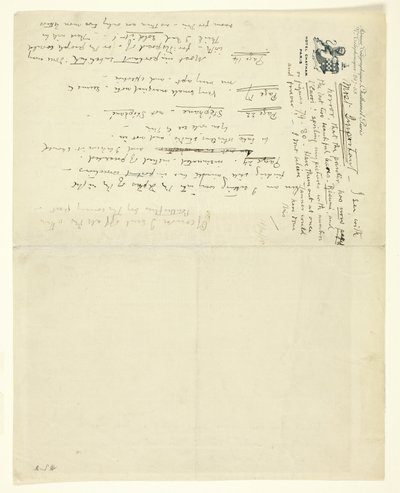 Brief aan William Heinemann met correcties voor Eden versus Whistler: De Baronet en de Vlinder. Een Valentijn met een Vonnis door James Abbott McNeill Whistler