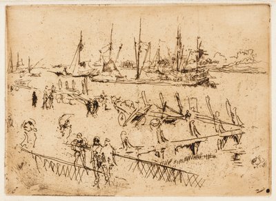 Klein Dordrecht door James Abbott McNeill Whistler