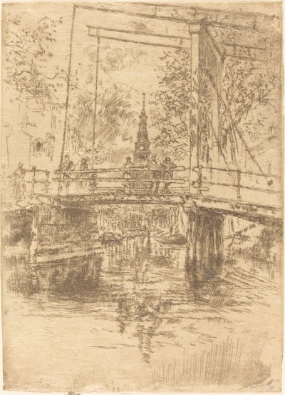 Kleine Ophaalbrug, Amsterdam door James Abbott McNeill Whistler