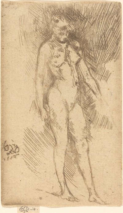 Kleine naakte figuur door James Abbott McNeill Whistler