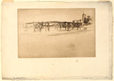 Kleine Putney Brug door James Abbott McNeill Whistler