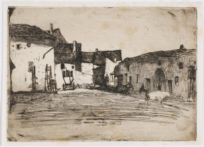 Liverdun. Een van de Twaalf Etsen uit de Natuur door James Abbott McNeill Whistler