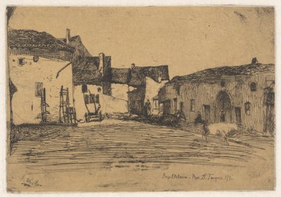 Liverdun, uit de Franse Set (Douze Eaux-Fortes d) door James Abbott McNeill Whistler