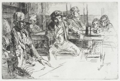 Havenarbeiders door James McNeill Whistler