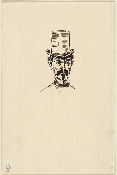 Man met hoge hoed door James McNeill Whistler