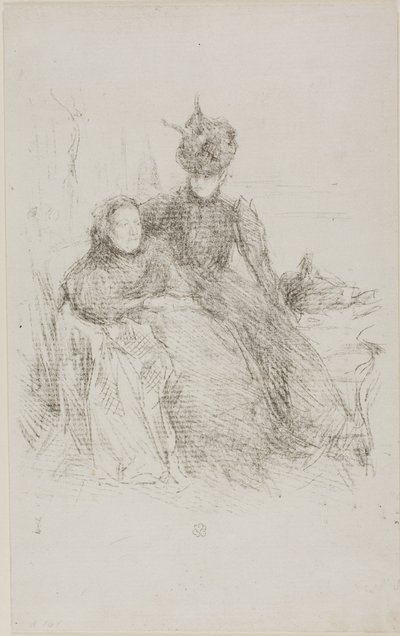 Moeder en Dochter door James Abbott McNeill Whistler