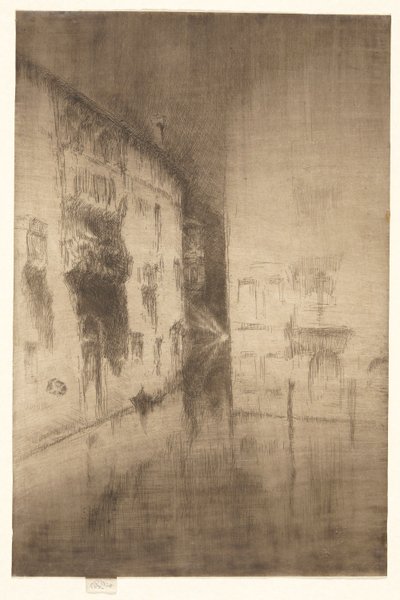 Nocturne: Paleizen, uit de Tweede Venetië Set (Een set van zesentwintig etsen) door James Abbott McNeill Whistler