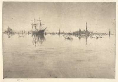 Nocturne, uit de Eerste Venetië Set (Venetië, Een Serie van Twaalf Etsen) door James Abbott McNeill Whistler