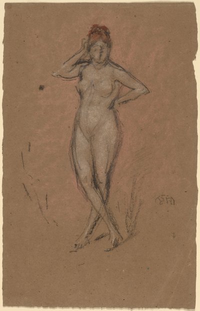 Naakt Staand met Gekruiste Benen door James Abbott McNeill Whistler