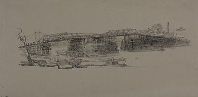 Oude Battersea Brug, Nr. 2 door James Abbott McNeill Whistler