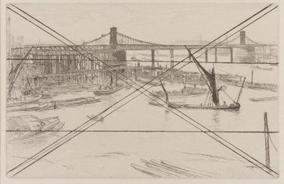 Oude Hungerford Brug door James Abbott McNeill Whistler