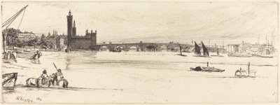 Oude Westminsterbrug door James Abbott McNeill Whistler