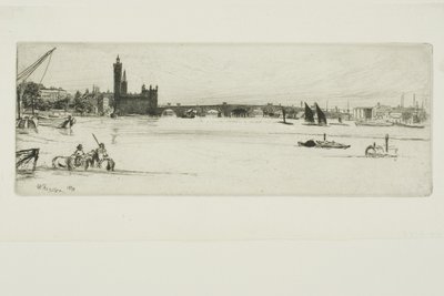 Oude Westminster Bridge door James Abbott McNeill Whistler