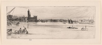 Oude Westminsterbrug door James Abbott McNeill Whistler