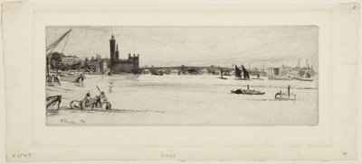 De oude Westminster Bridge door James McNeill Whistler